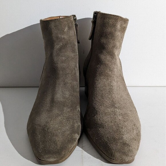 Aquatalia Fuoca Suede Stacked Heel Boots - Picture 2 of 11
